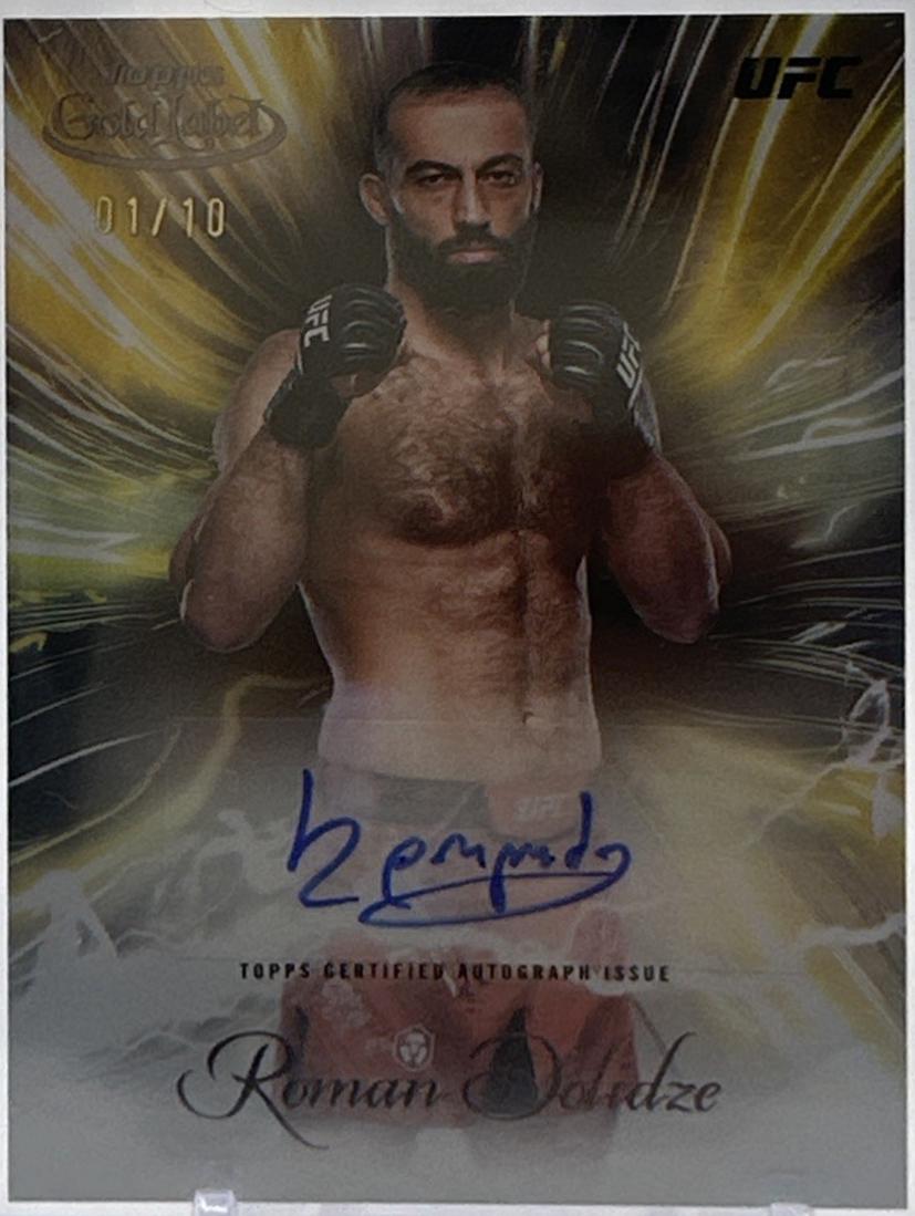 Roman Dolidze 2024 Topps Gold Label UFC Surging Signatures #SGS-ROD Black