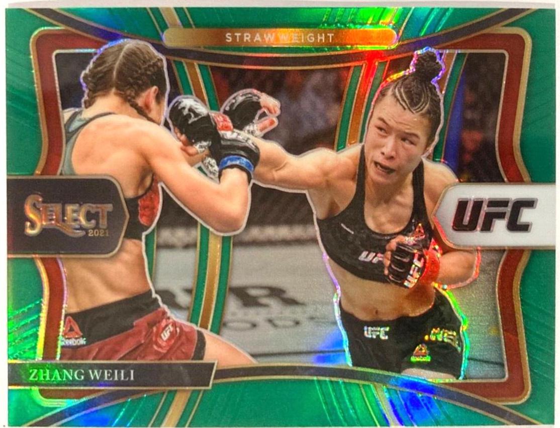 Zhang Weili 2021 Panini Select UFC Octagonside #291 Green