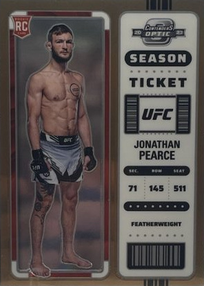 Jonathan Pearce 2023 Panini Chronicles UFC Base Contenders Optic Season Ticket #359 Gold