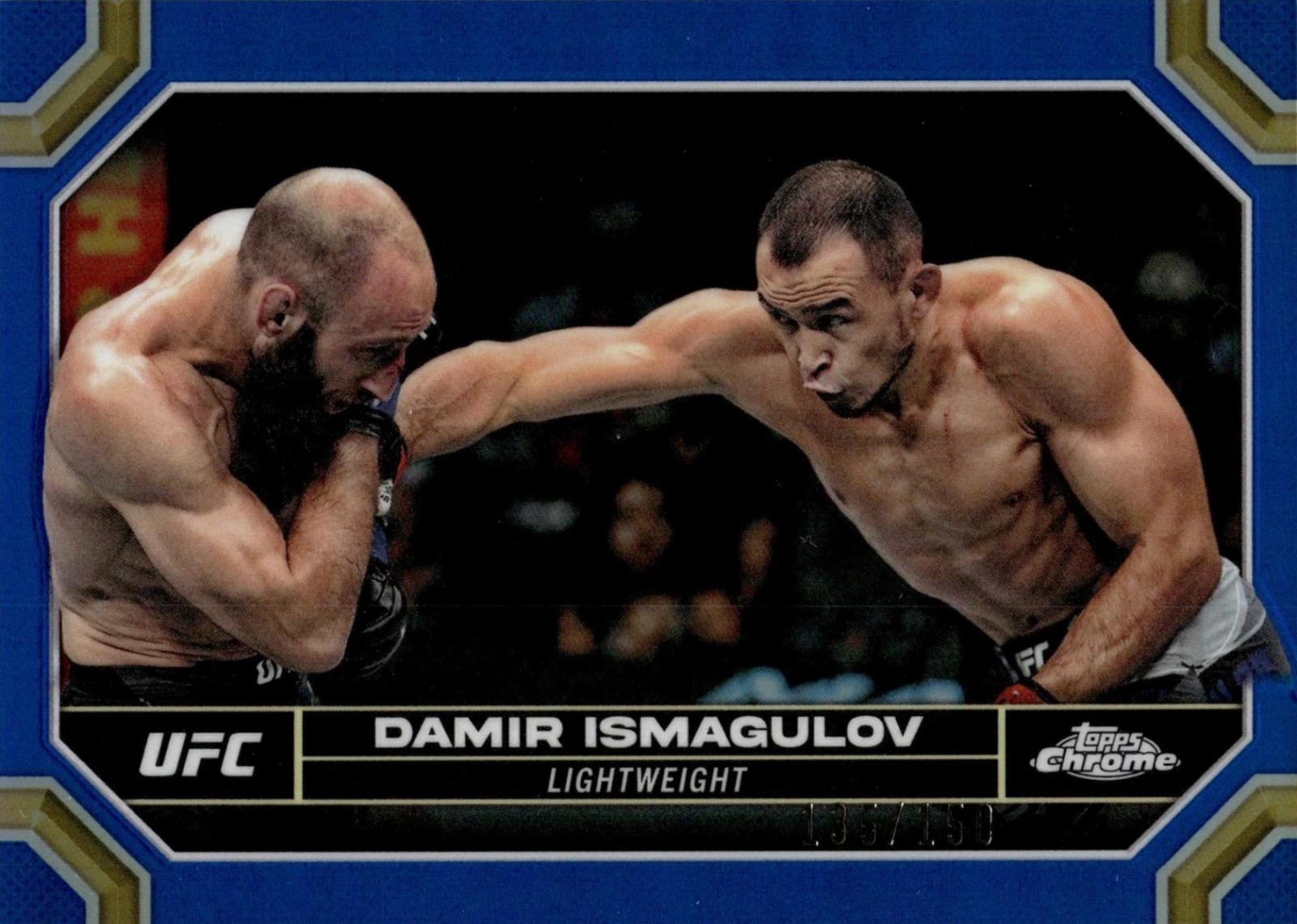 Damir Ismagulov 2024 Topps Chrome UFC Base #52 Blue Refractor