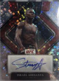 Israel Adesanya 2022 Panini Select UFC Signatures #7 Gold Disco