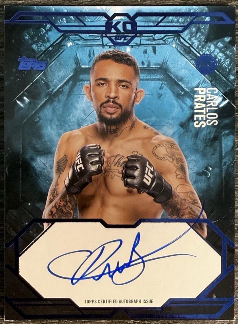 Carlos Prates 2025 Topps Knockout UFC Knockout Autographs #KA-CP Blue