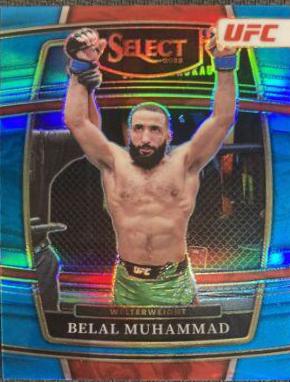 Belal Muhammad 2022 Panini Select UFC Concourse #96 Teal and Pink