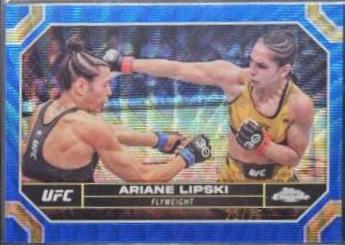 Ariane da Silva 2024 Topps Chrome UFC Base #103 Blue Wave Refractor