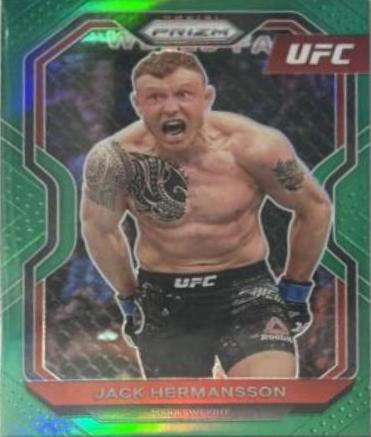 Jack Hermansson 2021 Panini Prizm UFC Base #24 Green