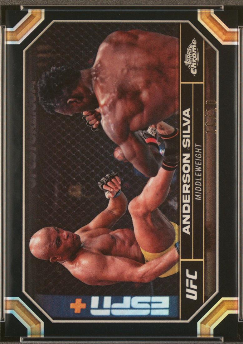 Anderson Silva 2024 Topps Chrome UFC Base #17 Black Refractor