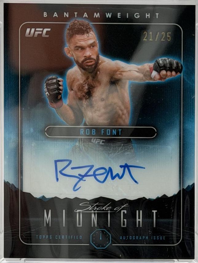 Rob Font 2024 Topps Midnight UFC Stroke of Midnight Autographs #SMA-RFT Moonrise