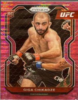 Giga Chikadze 2021 Panini Prizm UFC Base #72 Pink Pulsar