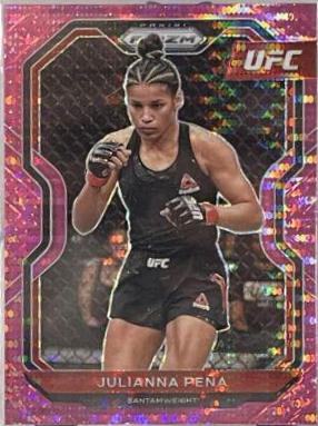 Julianna Peña 2021 Panini Prizm UFC Base #45 Pink Pulsar