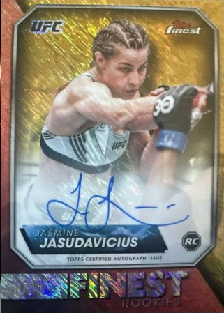 Jasmine Jasudavicius 2024 Topps Finest UFC Rookie Finest Autographs #RFA-JA Superfractor