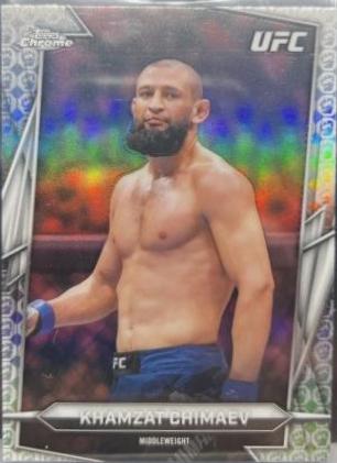 Khamzat Chimaev 2026 Topps Chrome UFC Base #125 UFC Glove Refractor