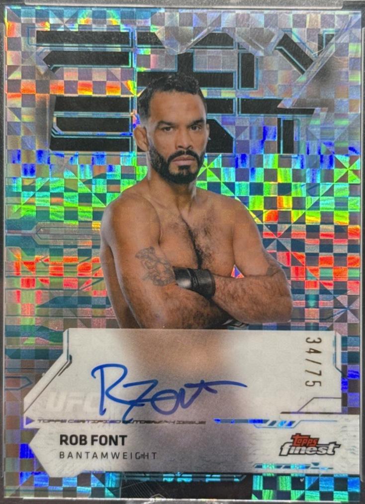 Rob Font 2025 Topps Finest UFC Finest Autographs #FA-RT Red Refractor