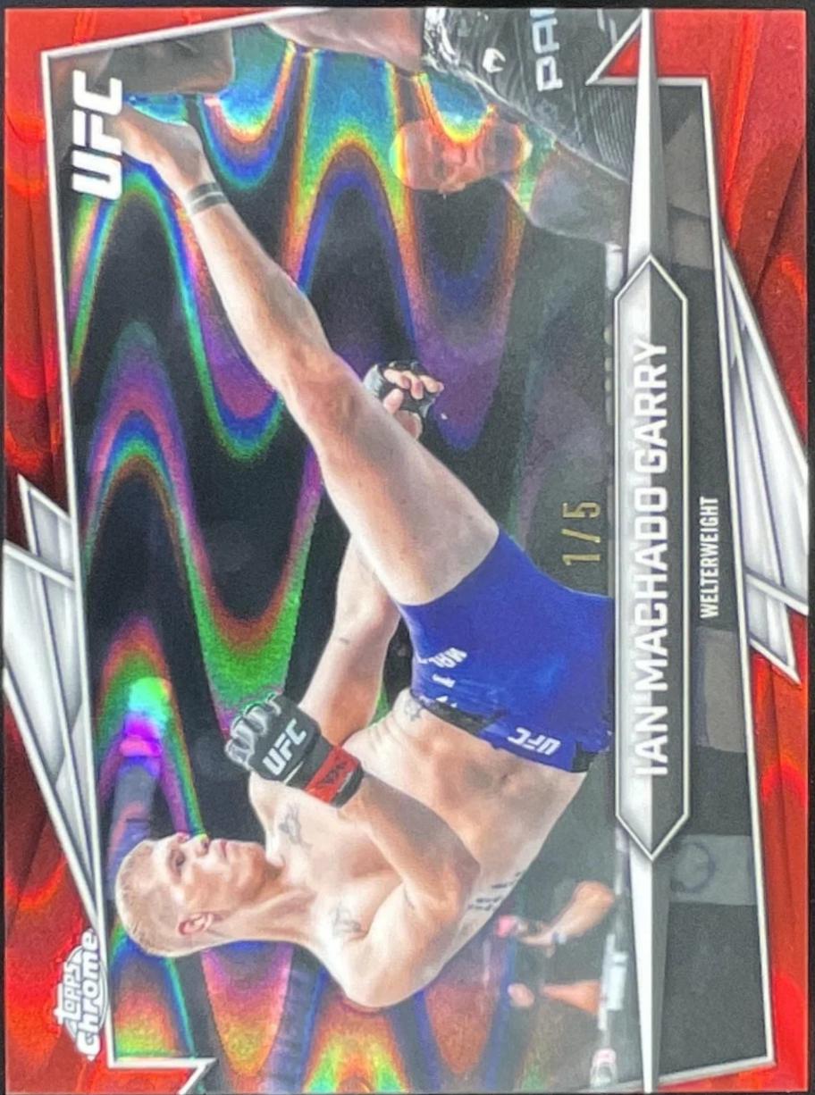 Ian Machado Garry 2026 Topps Chrome UFC Base #93 Red Ray Wave Refractor