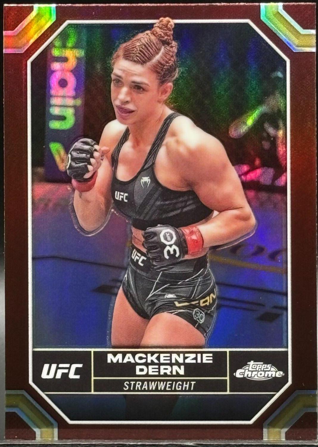 Mackenzie Dern 2024 Topps Chrome UFC Base #117 Magenta Refractor