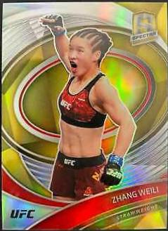 Zhang Weili 2021 Panini Chronicles UFC Base Spectra #284 Gold