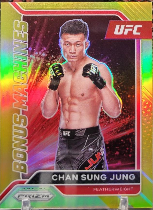 Chan Sung Jung 2022 Panini Prizm UFC Bonus Machines #6 Gold