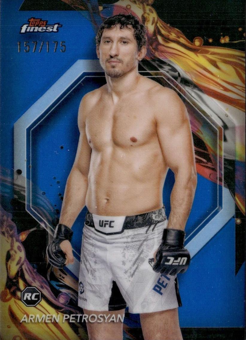 Armen Petrosyan 2024 Topps Finest UFC Base Uncommon #160 Blue Refractor