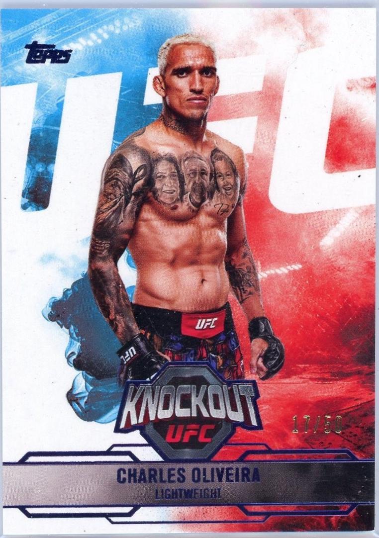 Charles Oliveira 2025 Topps Knockout UFC Base #47 Blue
