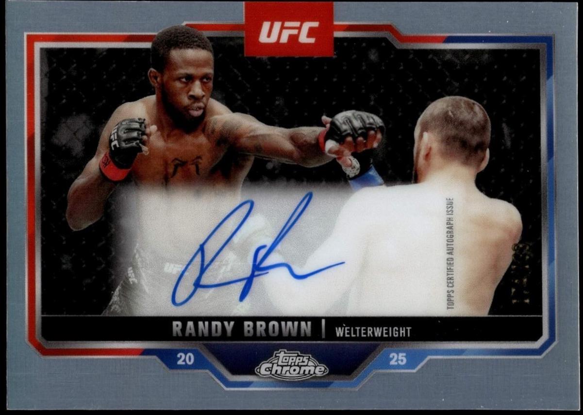 Randy Brown 2025 Topps Chrome UFC Chrome Veteran Autographs #CVA-RB Refractor