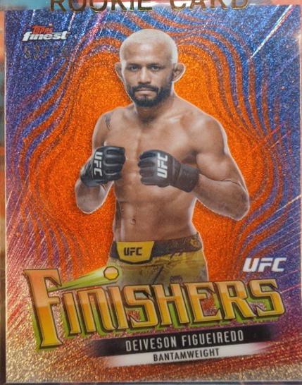 Deiveson Figueiredo 2024 Topps Finest UFC Finishers #FIN-8 Tangerine Glitter Refractor