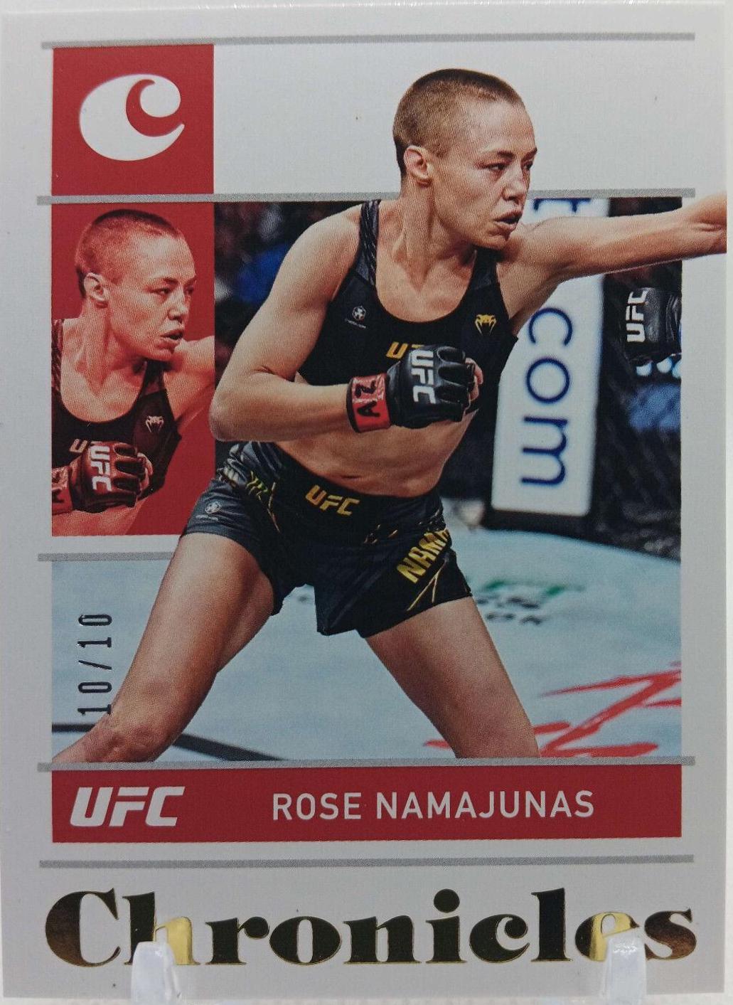Rose Namajunas 2022 Panini Chronicles UFC Base Chronicles #60 Gold