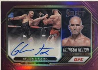Glover Teixeira 2023 Panini Select UFC Octagon Action Signatures #5 Purple