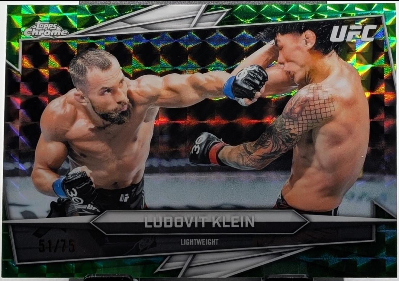 Ludovit Klein 2026 Topps Chrome UFC Base #145 Green Geometric Refractor