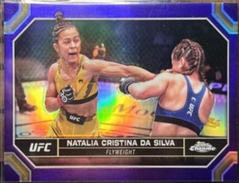 Natalia Silva 2024 Topps Chrome UFC Base #146 Purple Refractor