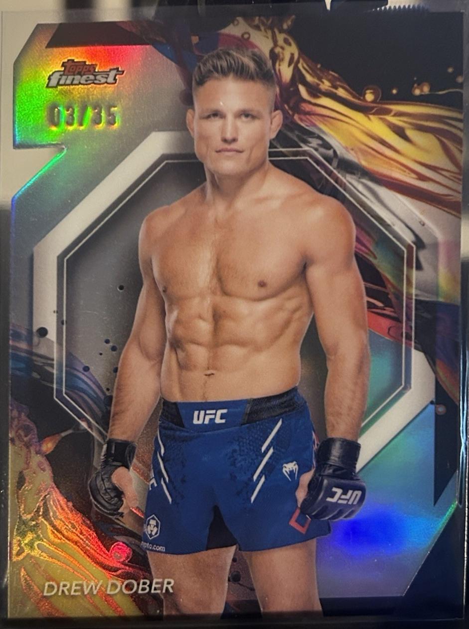 Drew Dober 2024 Topps Finest UFC Base Uncommon #124 Die-Cut Refractor