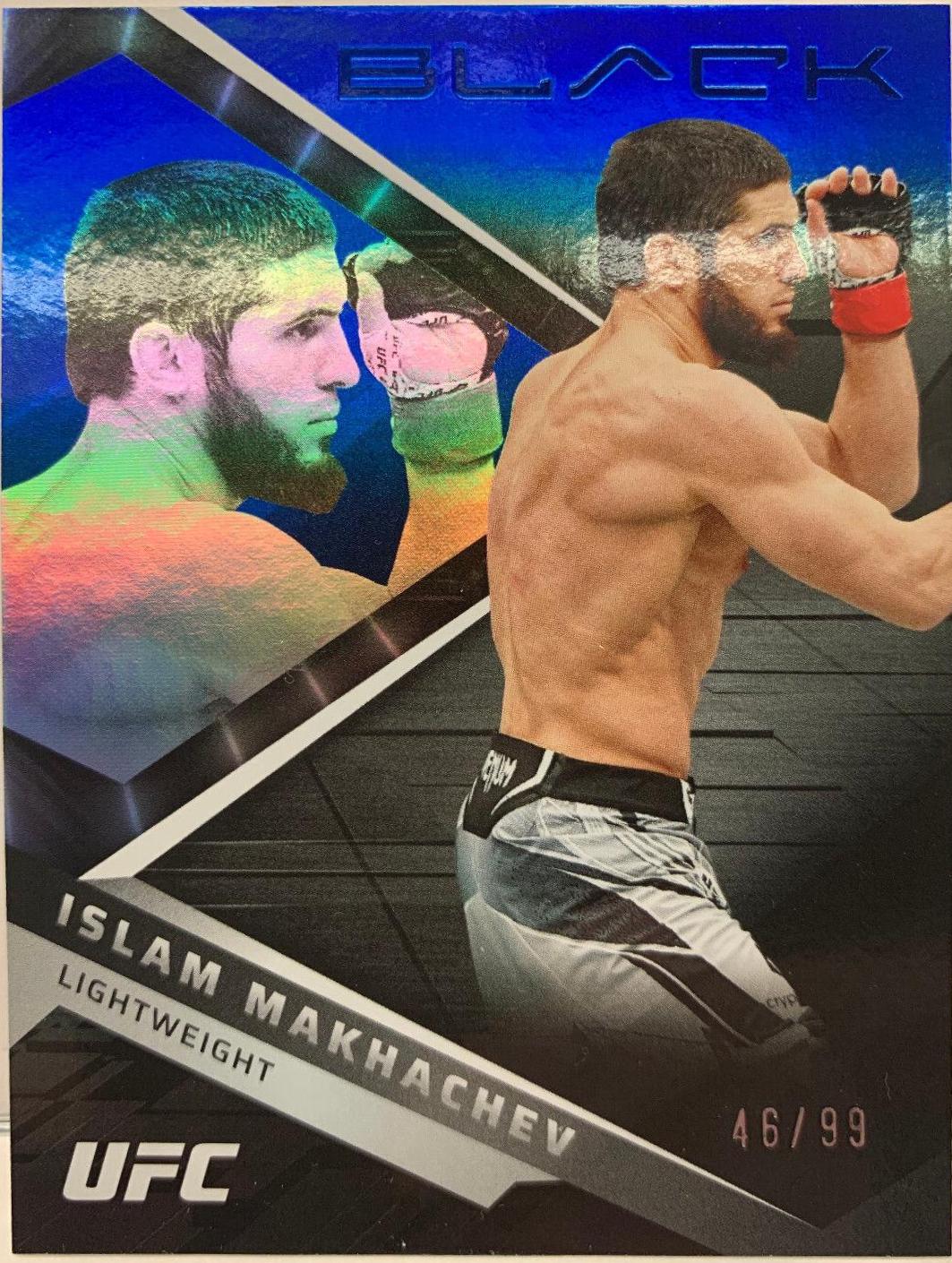 Islam Makhachev 2022 Panini Chronicles UFC Base Black #220 Green