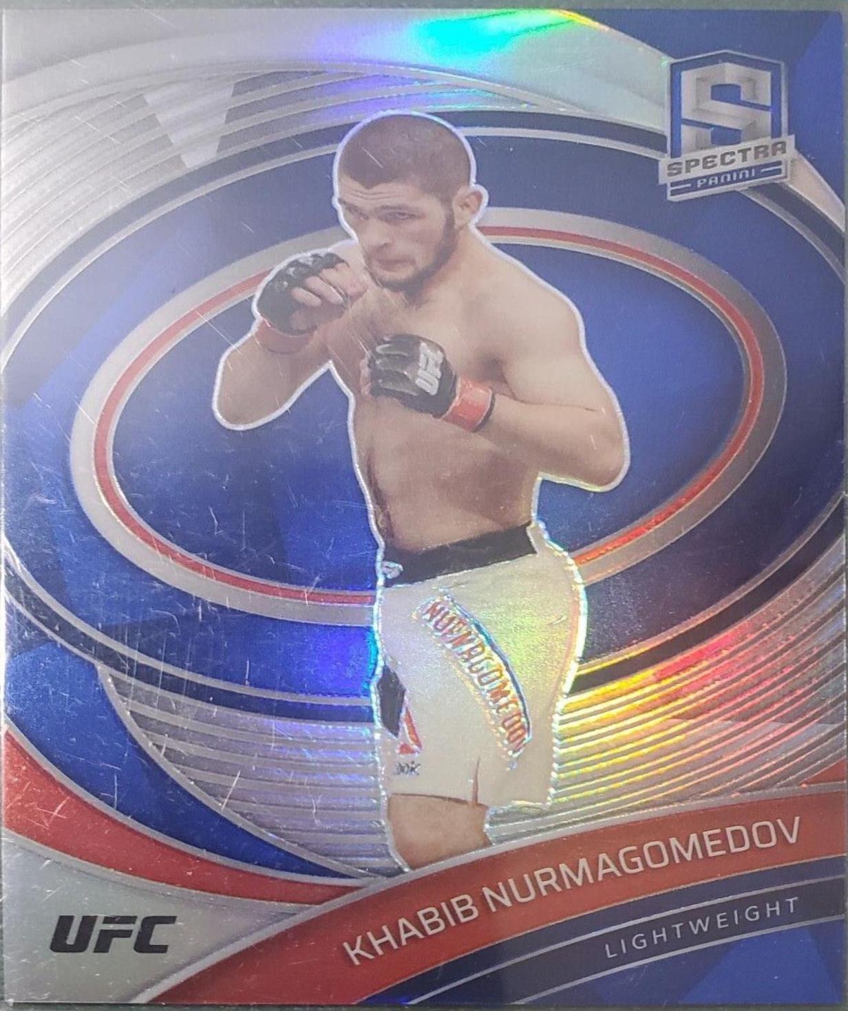 Khabib Nurmagomedov 2021 Panini Chronicles UFC Base Spectra #282 Blue