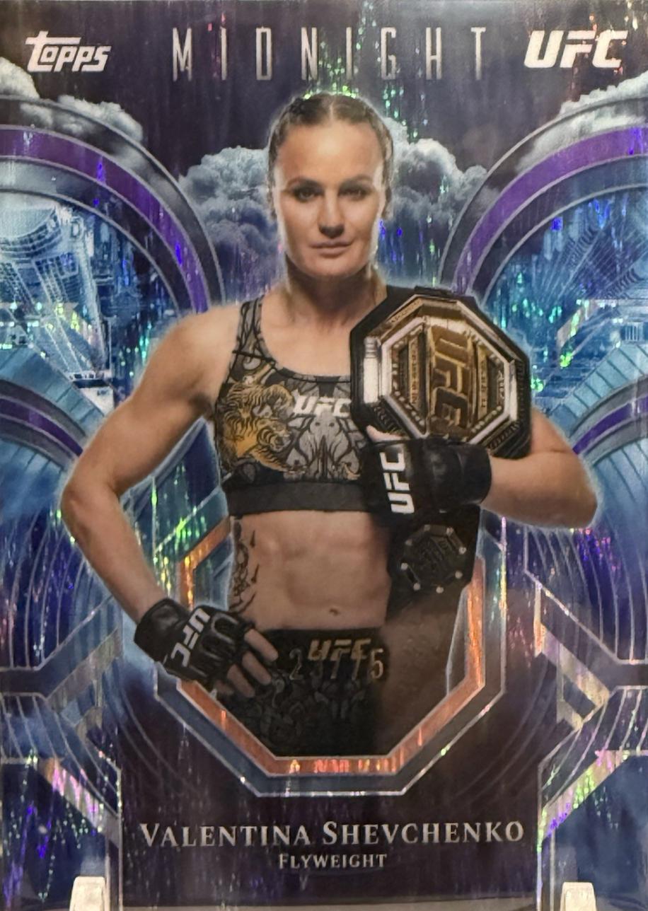 Valentina Shevchenko 2026 Topps Midnight UFC Night Watch #PC-7 Black Light