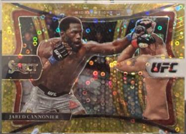 Jared Cannonier 2021 Panini Select UFC Premier Level #145 Gold Disco