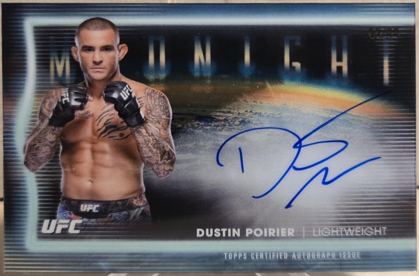Dustin Poirier 2025 Topps Midnight UFC Horizon Signatures #HNS-DP Twilight
