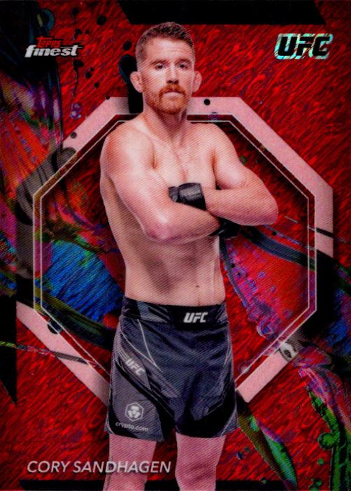 Cory Sandhagen 2024 Topps Finest UFC Base Common #21 Red Shimmer Refractor