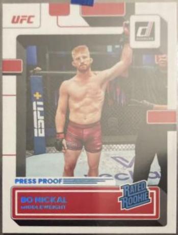 Bo Nickal 2023 Panini Donruss UFC Base #203 Press Proof Teal