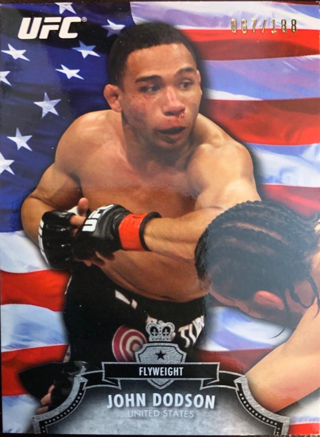 John Dodson 2012 Topps UFC Bloodlines Base #148 Flag