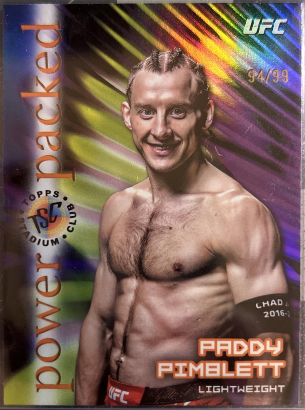 Paddy Pimblett 2025 Topps Stadium Club UFC Power Packed #PD-17 Black