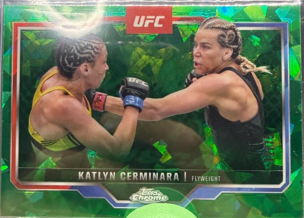 Katlyn Cerminara 2025 Topps Chrome Sapphire UFC Base Sapphire #114 Green Sapphire