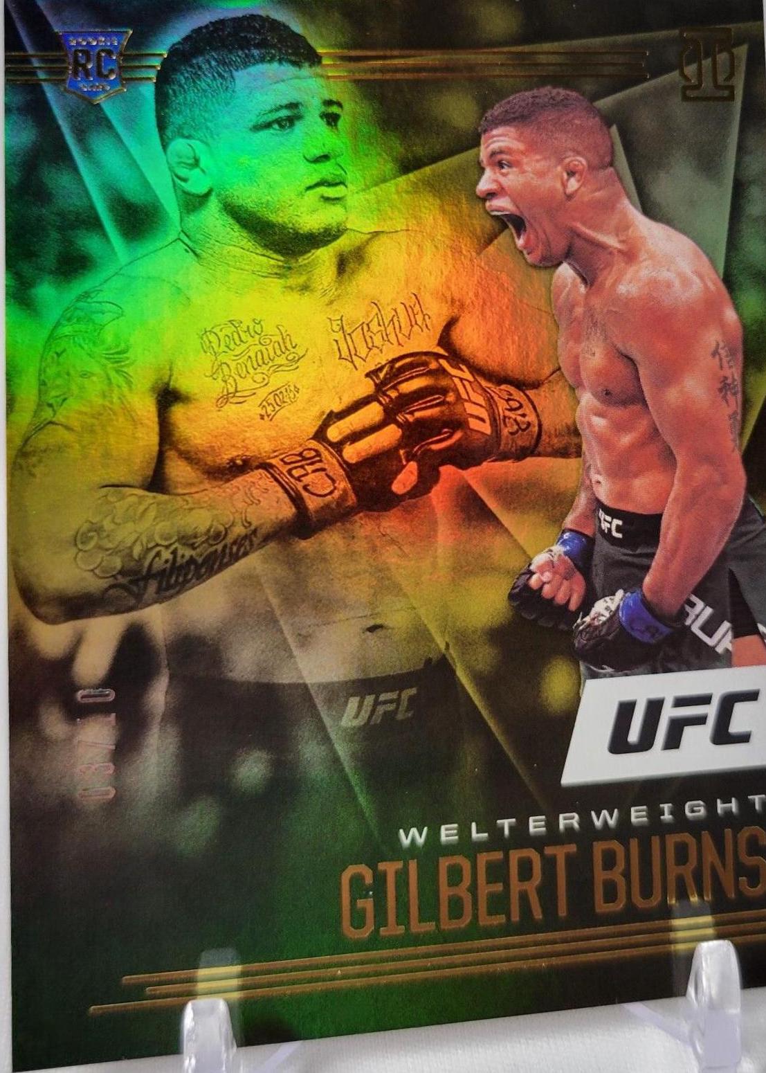 Gilbert Burns 2021 Panini Chronicles UFC Base Illusions #177 Gold