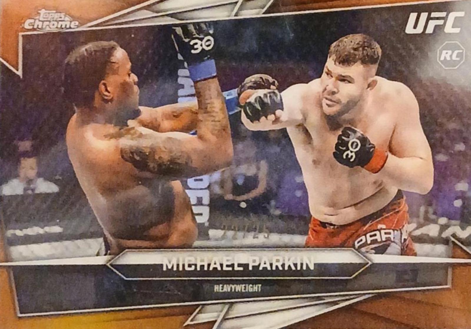 Michael Parkin 2026 Topps Chrome UFC Base #52 Orange Refractor