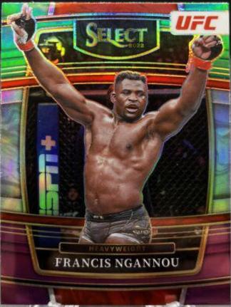 Francis Ngannou 2022 Panini Select UFC Concourse #35 Green and Purple