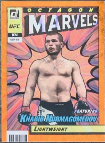 Khabib Nurmagomedov 2022 Panini Donruss UFC Octagon Marvels #11 Orange