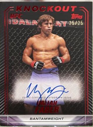 Urijah Faber 2024 Topps Knockout UFC Knockout Autographs #KNA-UFR Red