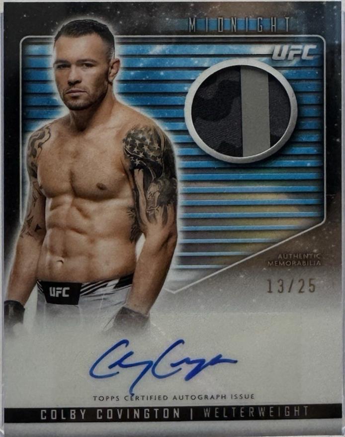 Colby Covington 2024 Topps Midnight UFC Relic Autographs #RCA-CCO Moonrise
