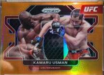Kamaru Usman 2022 Panini Prizm UFC Base #54 Orange