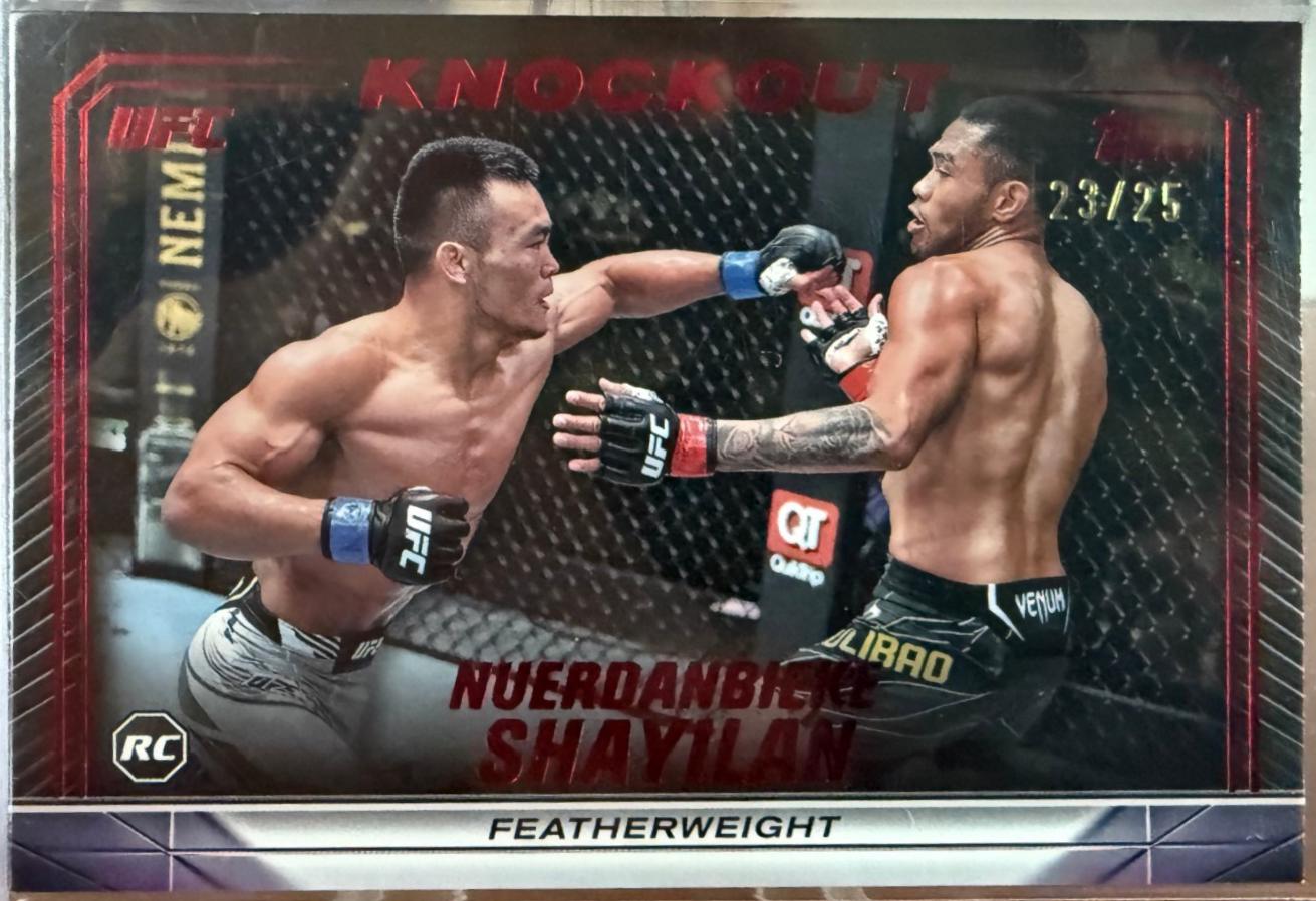 Shayilan Nuerdanbieke 2024 Topps Knockout UFC Base #36 Red