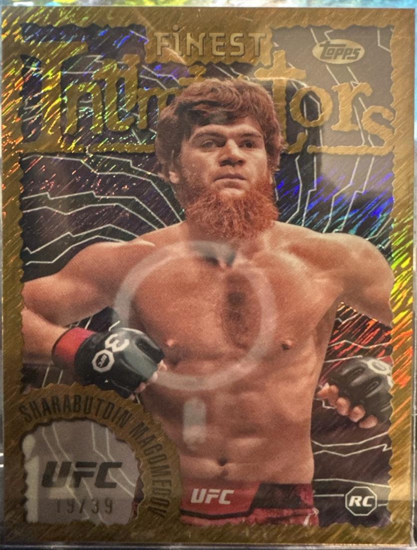 Shara Magomedov 2024 Topps Finest UFC Intimidators #INT-28 Gold Shimmer Refractor