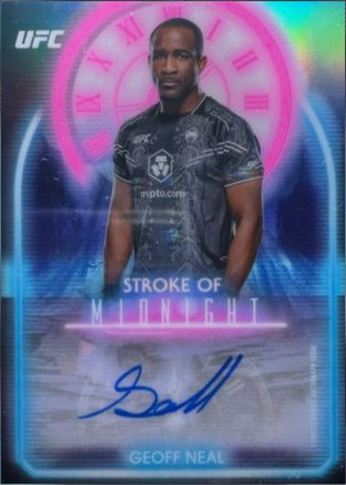 Geoff Neal 2025 Topps Midnight UFC Stroke of Midnight Autographs #SMA-GN Moon Beam