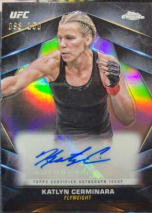 Katlyn Cerminara 2024 Topps Chrome UFC Chrome Veteran Autographs #CVA-KCH Refractor